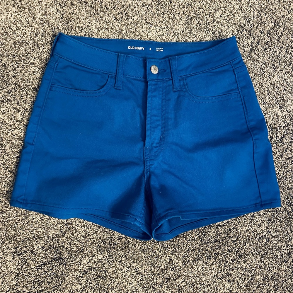 Old Navy Women's High Rise Wow Royal Blue Shorts